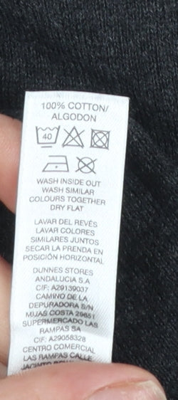 Mens UK Size M Dunnes Stores Grey Henley Jumper
