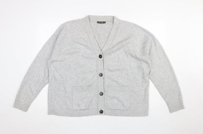 Womens UK Size XL Dunnes Grey Cardigan Jumper