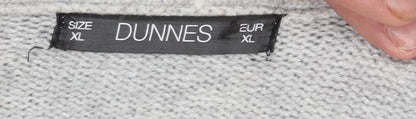 Womens UK Size XL Dunnes Grey Cardigan Jumper
