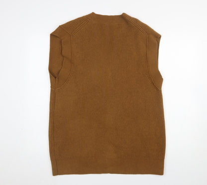 Womens UK Size 12 Zara Brown Cardigan Jumper