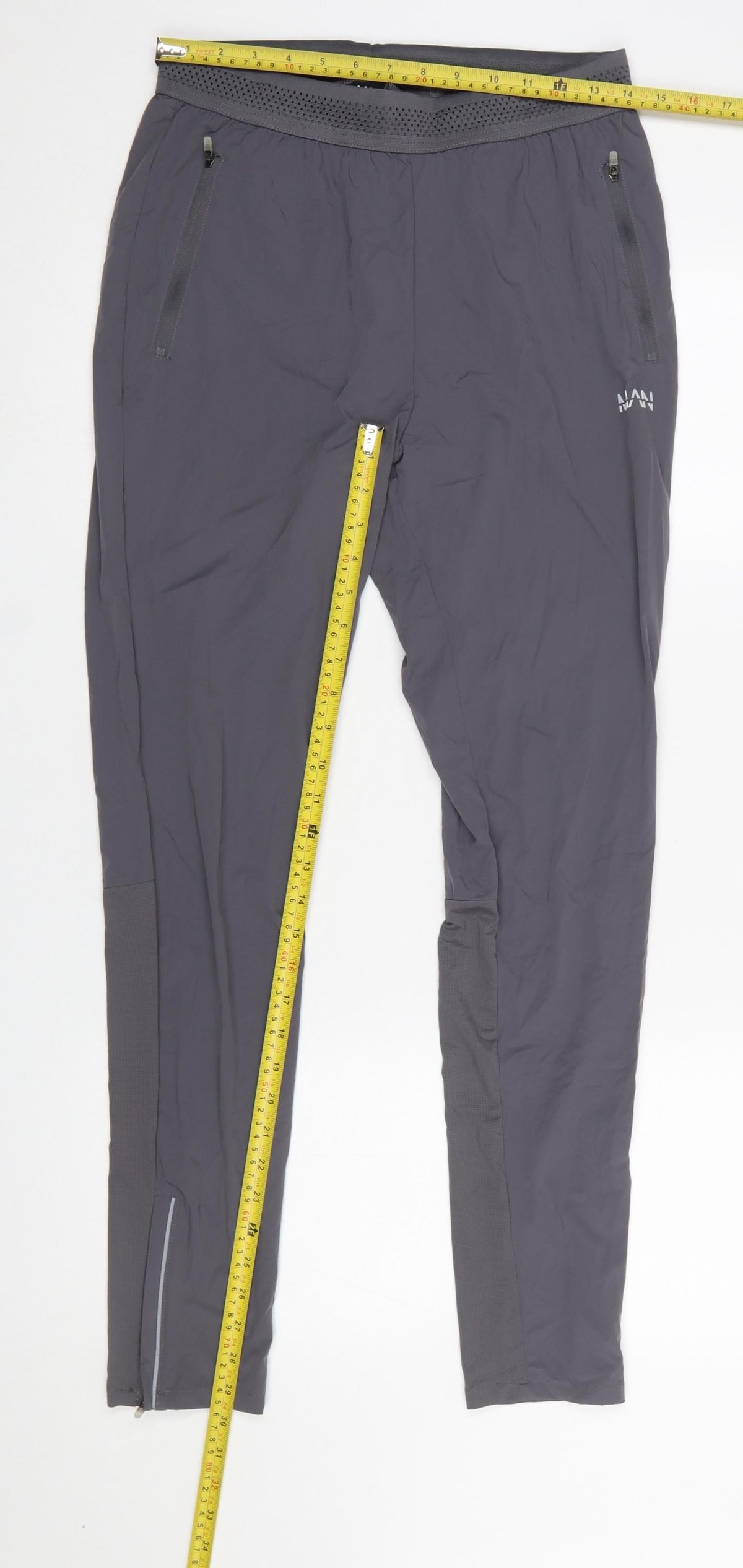 Mens UK Size S MAN Active Regular Fit Jogger Grey Trousers