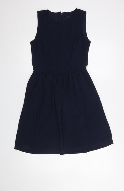 French Connection Women's Blue Size 8 Sleeveless Fit & Flare Dress