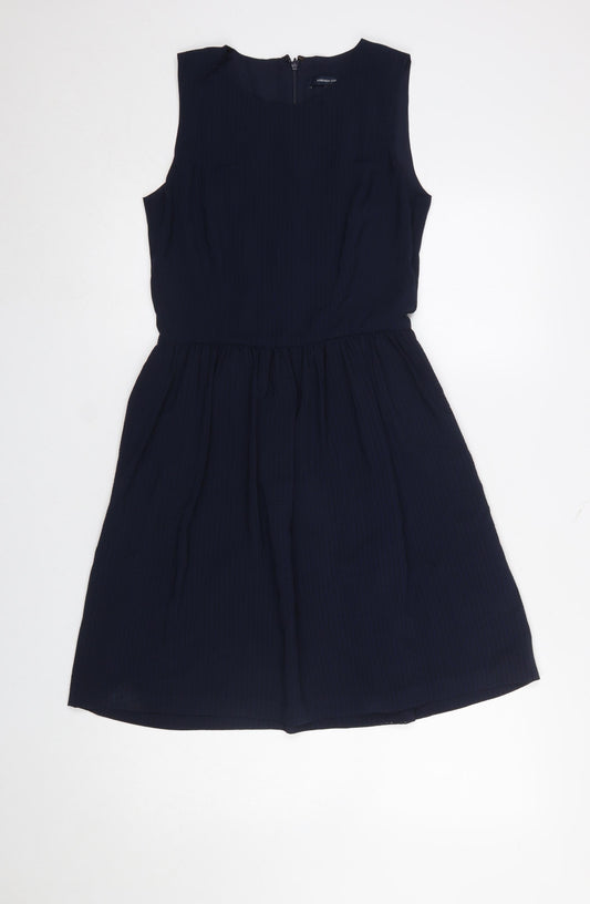 French Connection Women's Blue Size 8 Sleeveless Fit & Flare Dress