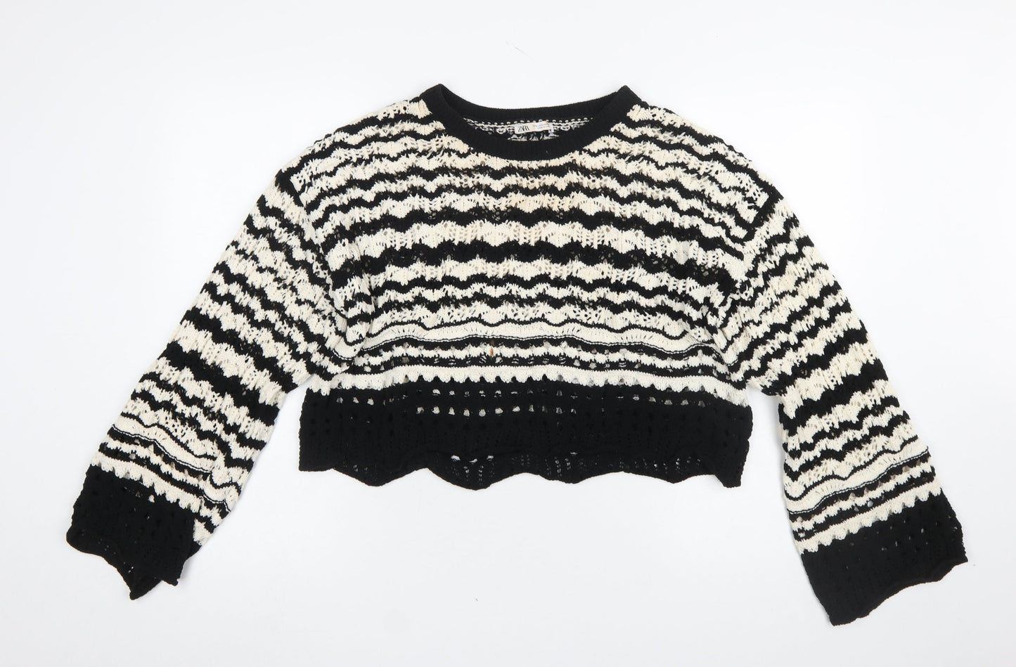 Womens UK Size L Zara Black Pullover Jumper