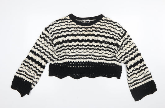 Womens UK Size L Zara Black Pullover Jumper