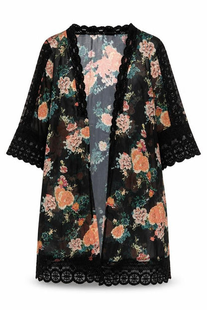 Womens UK Size M Diesel Black Kimono Blouse