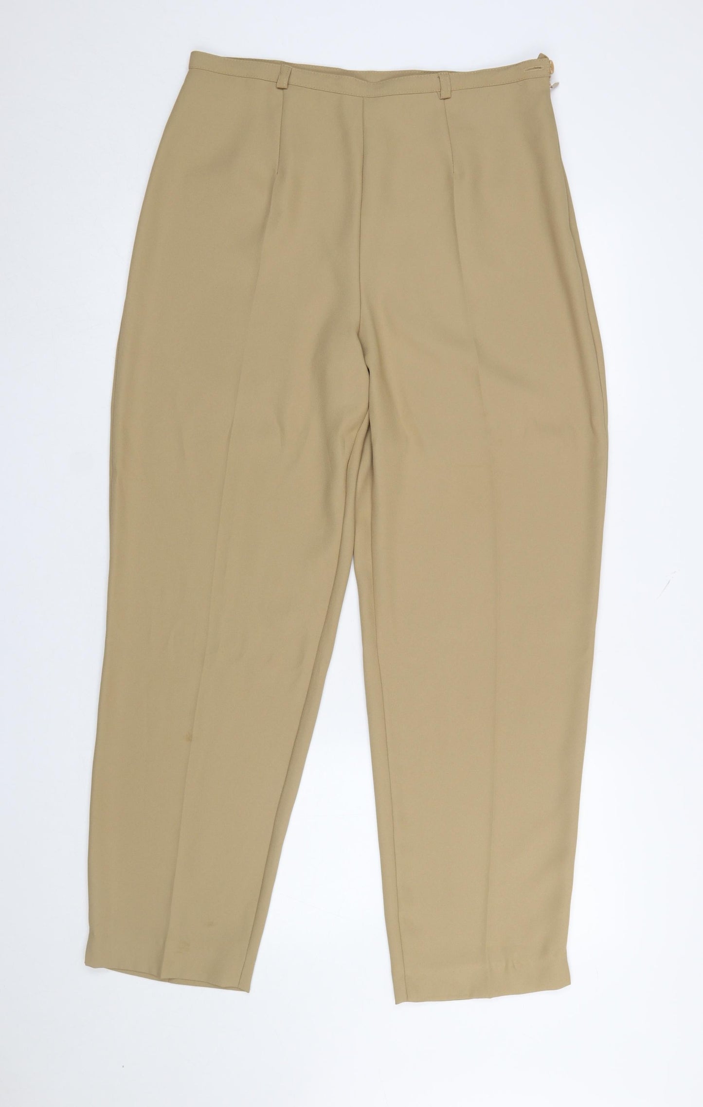 Womens UK Size 16 TAGG Regular Fit Business Casual Formal Workwear Beige Trouser