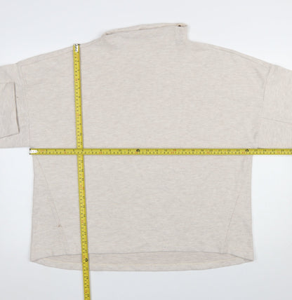 Womens UK Size L River Island Beige Pullover Sweatshirt