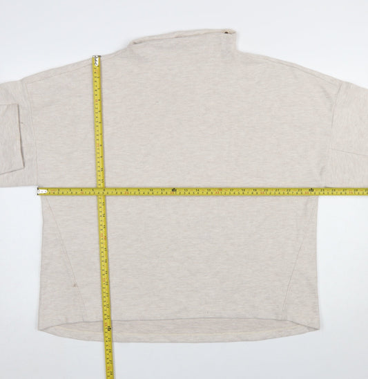 Womens UK Size L River Island Beige Pullover Sweatshirt