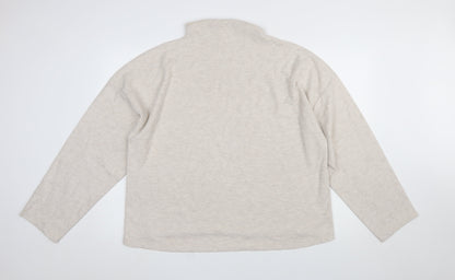 Womens UK Size L River Island Beige Pullover Sweatshirt