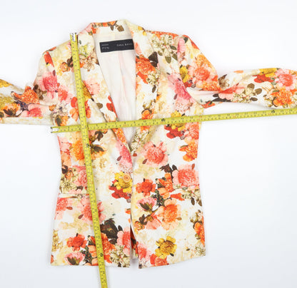 Womens UK Size S Zara Basic Regular Multicoloured Suit Jacket