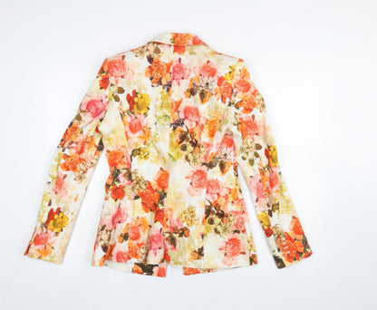 Womens UK Size S Zara Basic Regular Multicoloured Suit Jacket