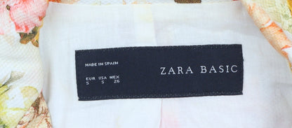 Womens UK Size S Zara Basic Regular Multicoloured Suit Jacket