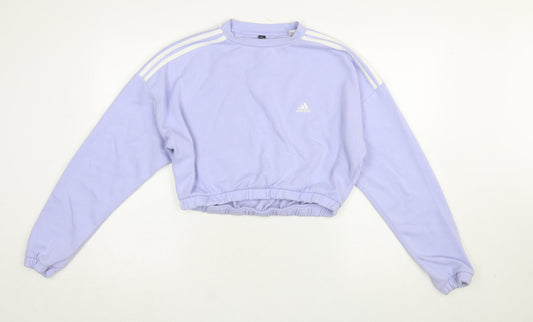 Womens UK Size 14 adidas Purple Pullover Sweatshirt