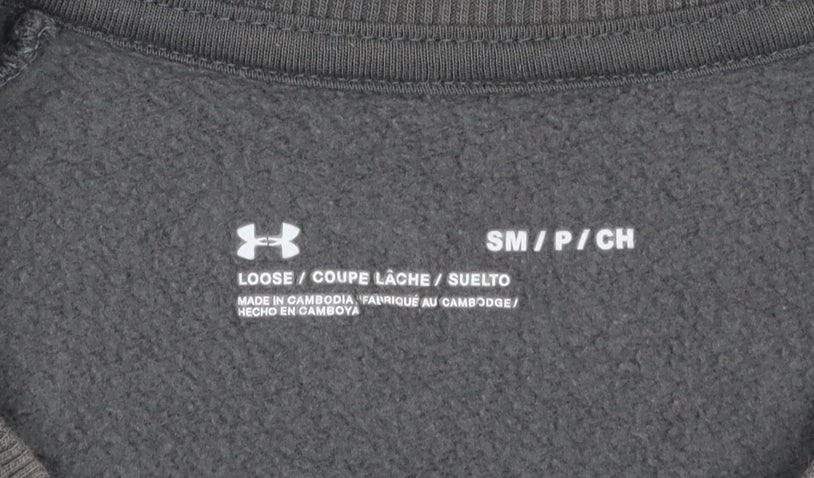 Mens UK Size S Under armour Grey Pullover Sweatshirt
