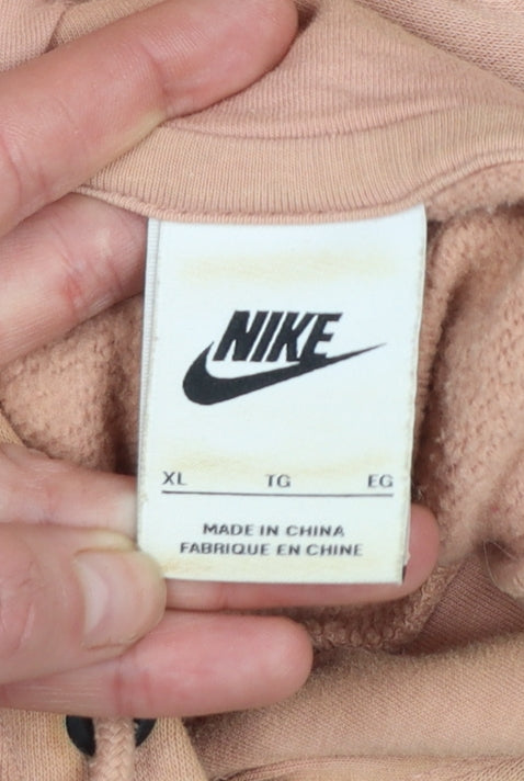 Womens UK Size XL Nike Beige Pullover Hoodie