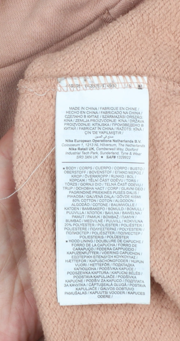 Womens UK Size XL Nike Beige Pullover Hoodie