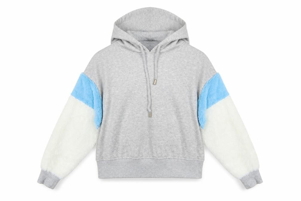 Womens UK Size 8 Bershka Grey Pullover Hoodie