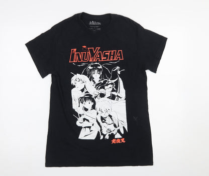 Mens UK Size S InuYasha Black  T-Shirt