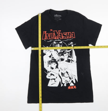 Mens UK Size S InuYasha Black  T-Shirt