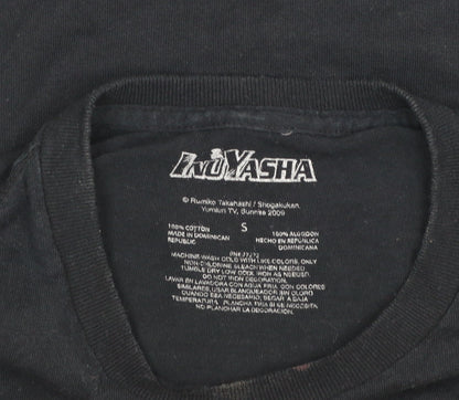 Mens UK Size S InuYasha Black  T-Shirt