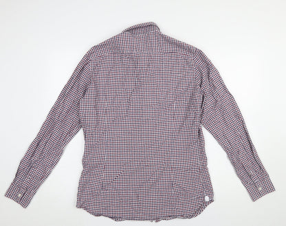 Caliban Men's Multicoloured Check Cotton Button-Up Shirt 16.5in