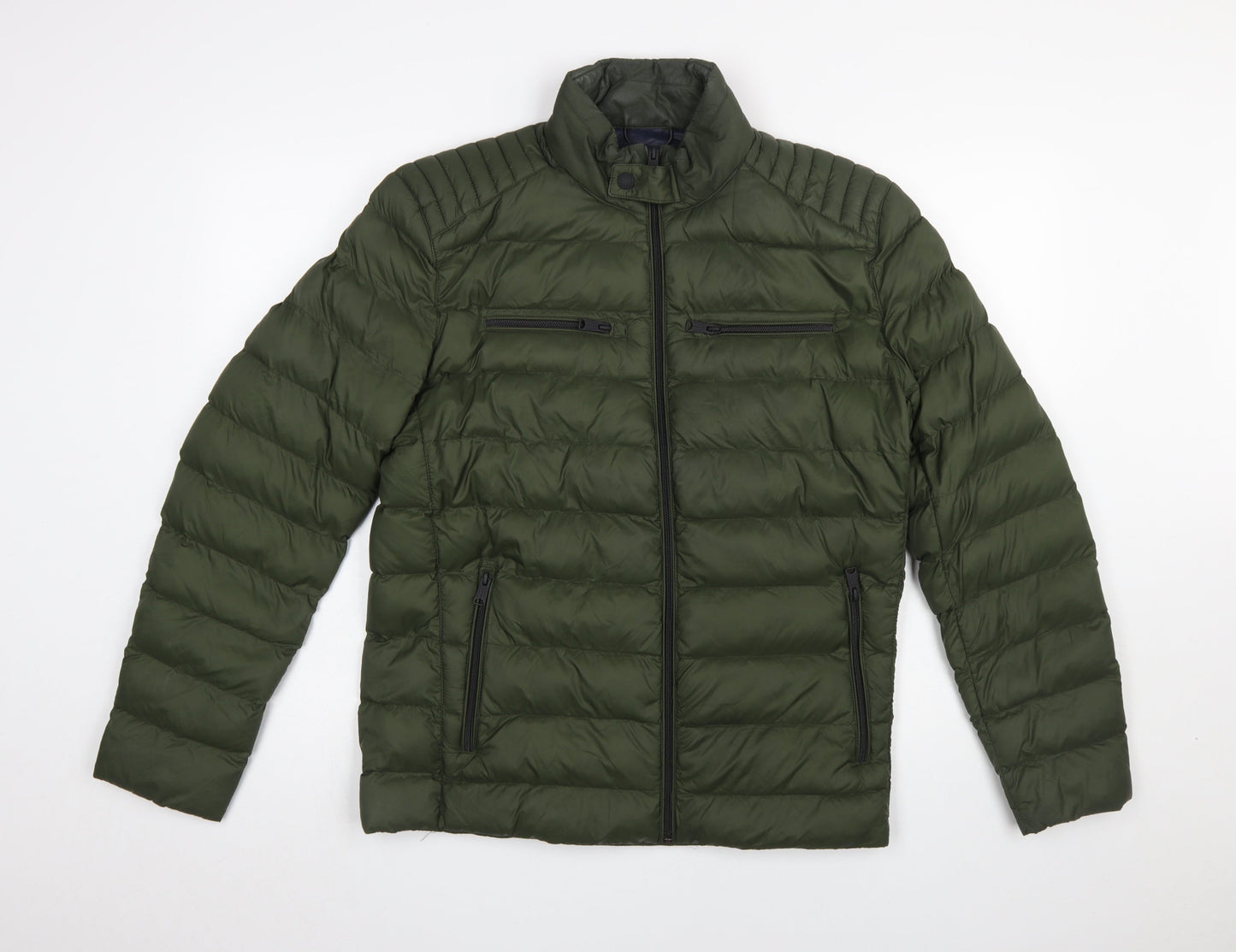 Mens UK Size S Lucky Brand Green Puffer Jacket