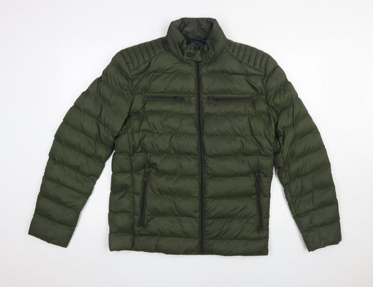 Mens UK Size S Lucky Brand Green Puffer Jacket