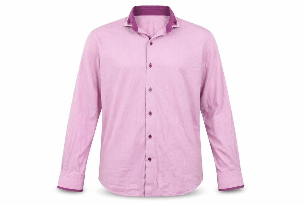 Mens UK Collar Size L Remus Uomo Smart Pink  Dress Shirt
