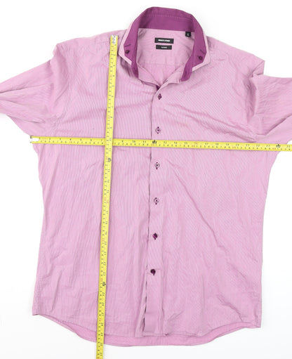 Mens UK Collar Size L Remus Uomo Smart Pink  Dress Shirt