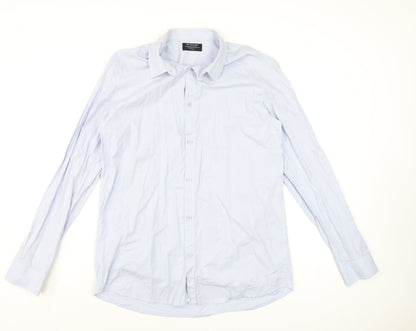 Mens UK Collar Size XL Top Secret Smart Blue  Dress Shirt