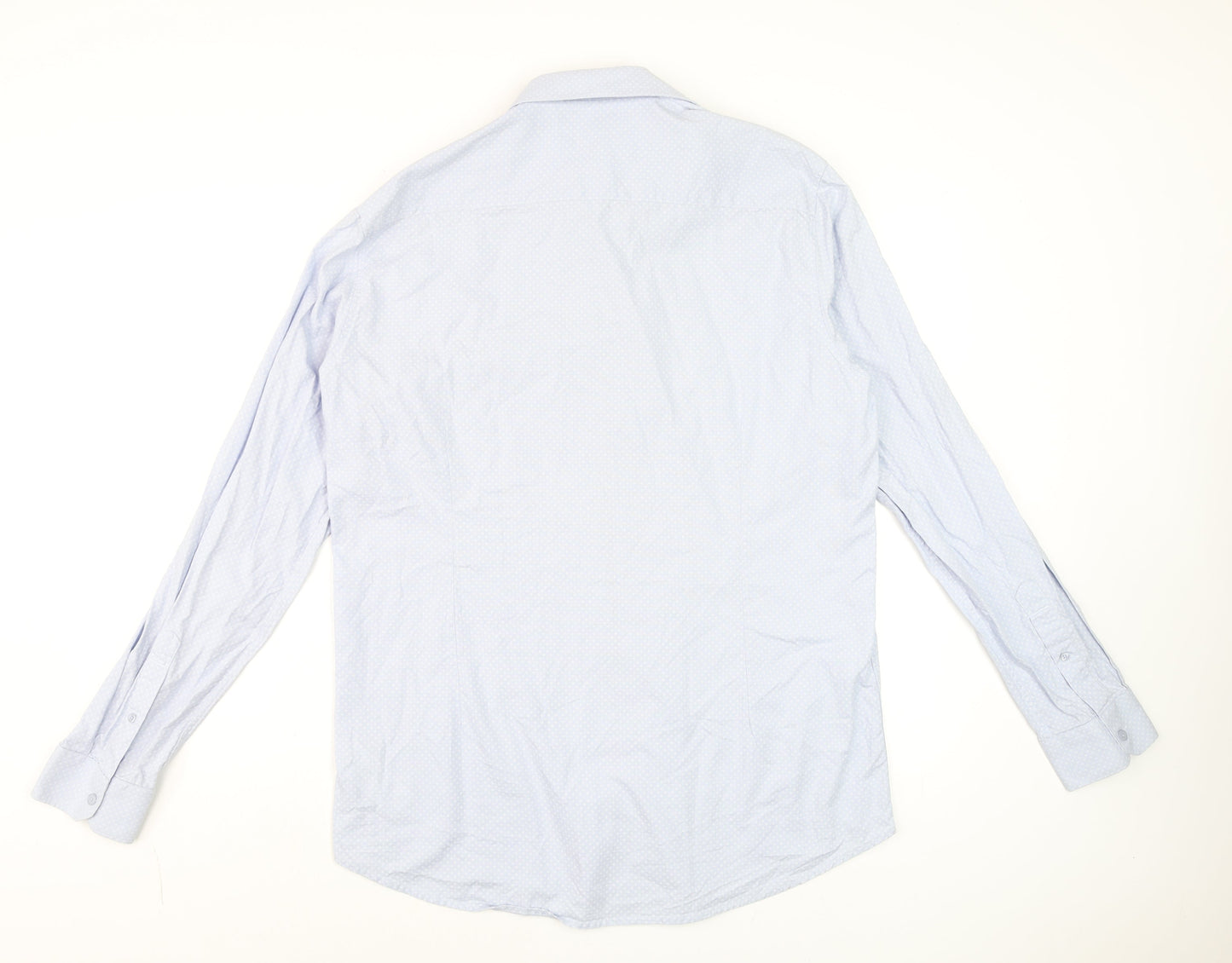 Mens UK Collar Size XL Top Secret Smart Blue  Dress Shirt