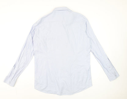Mens UK Collar Size XL Top Secret Smart Blue  Dress Shirt