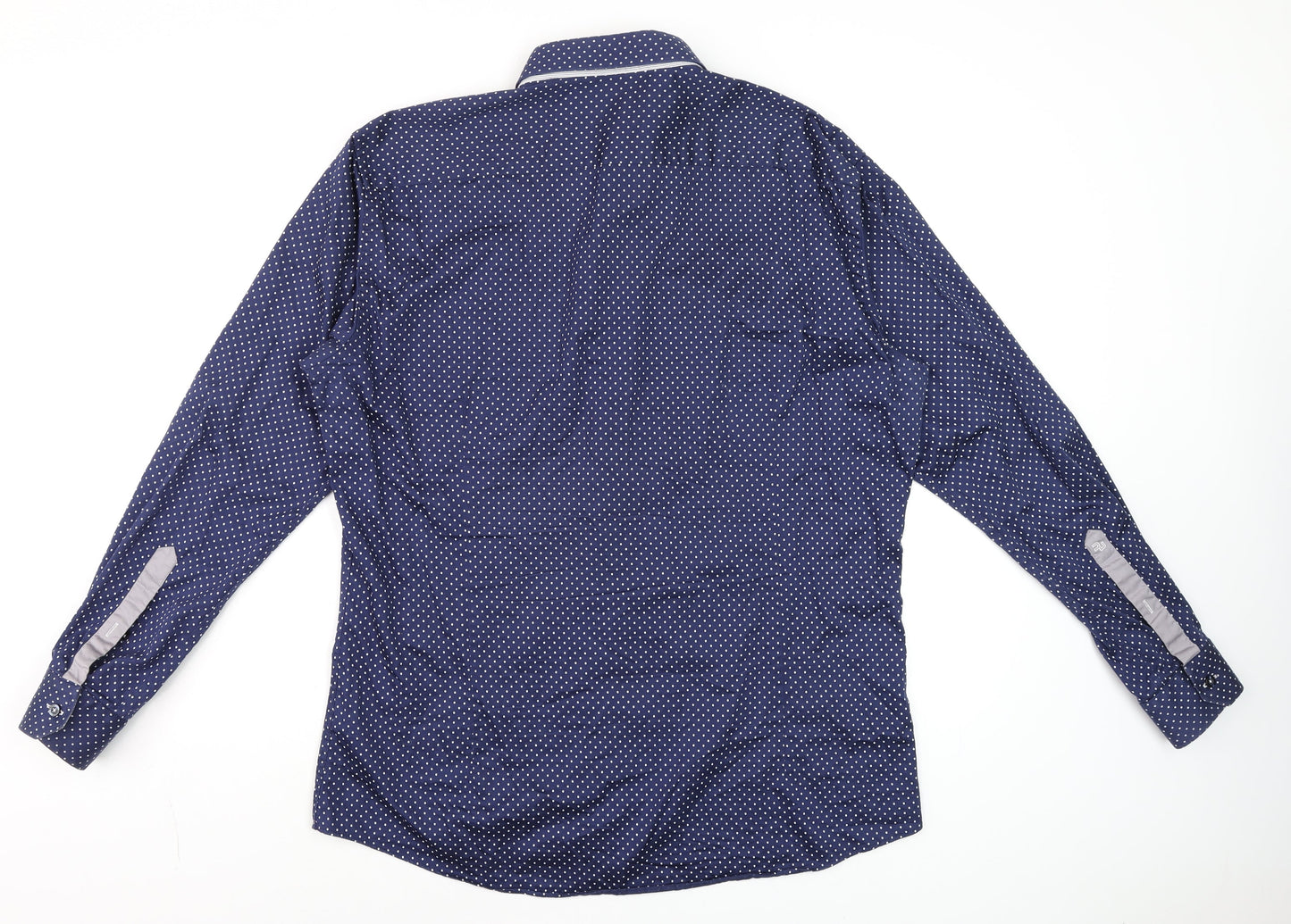 Mens UK Collar Size M Remus Uomo Smart Blue  Dress Shirt