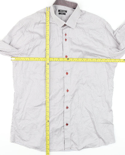 Mens UK Collar Size 17 Remus Uomo Smart White  Dress Shirt