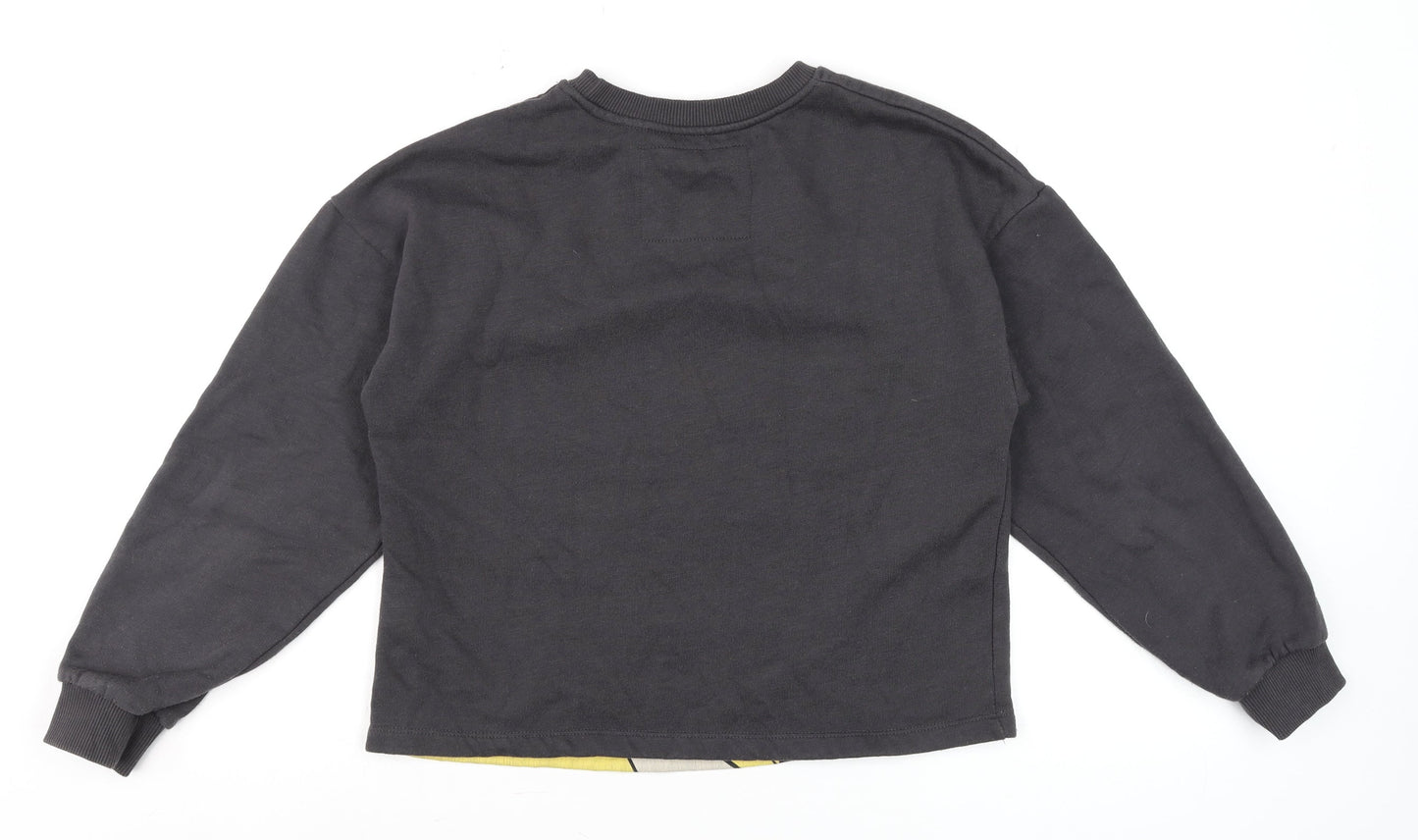 Womens UK Size S Pull&Bear Black Pullover Sweatshirt