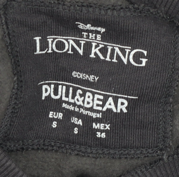 Womens UK Size S Pull&Bear Black Pullover Sweatshirt
