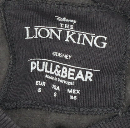 Womens UK Size S Pull&Bear Black Pullover Sweatshirt
