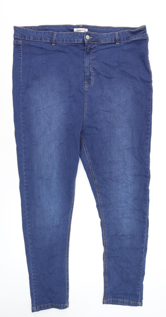 Womens UK Size 22 Urban Bliss Regular Fit Skinny Blue Jeans