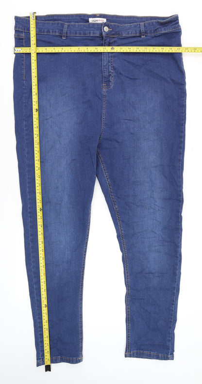 Womens UK Size 22 Urban Bliss Regular Fit Skinny Blue Jeans