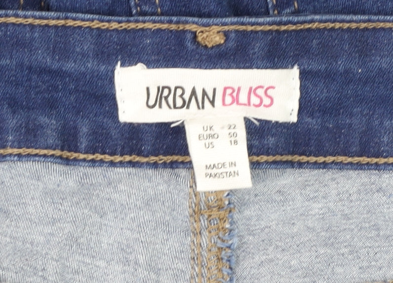 Womens UK Size 22 Urban Bliss Regular Fit Skinny Blue Jeans