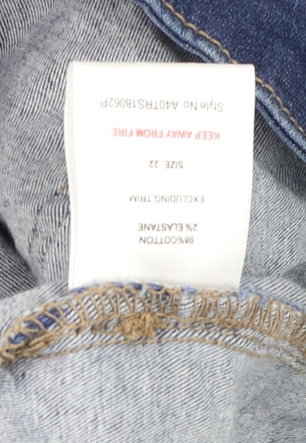 Womens UK Size 22 Urban Bliss Regular Fit Skinny Blue Jeans