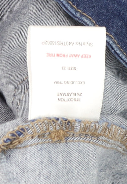 Womens UK Size 22 Urban Bliss Regular Fit Skinny Blue Jeans