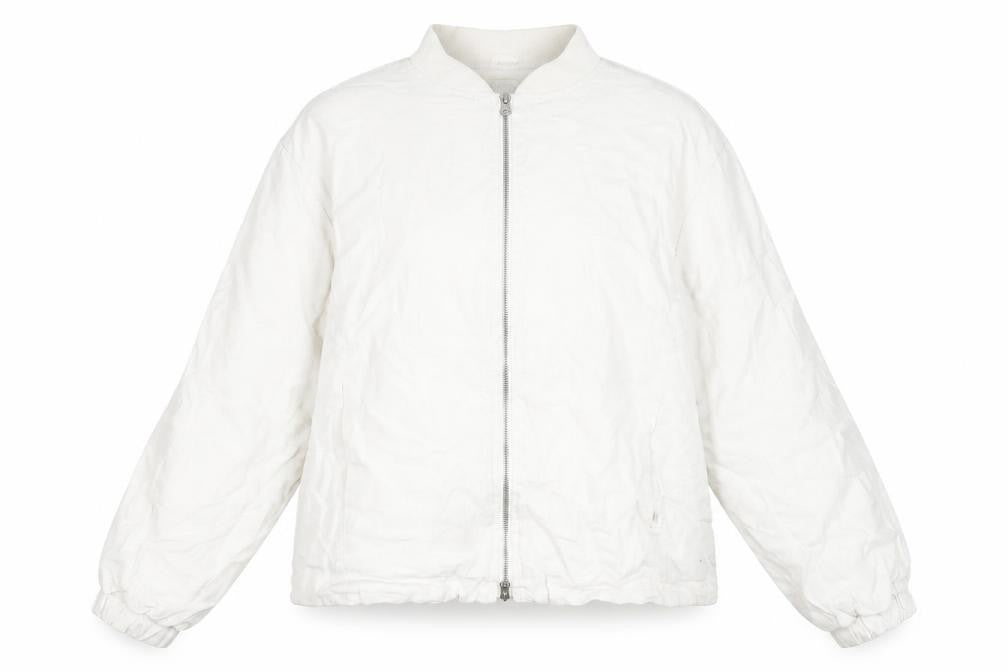 Womens UK Size L Carolyn Donnelly The Edit Beige Bomber Jacket