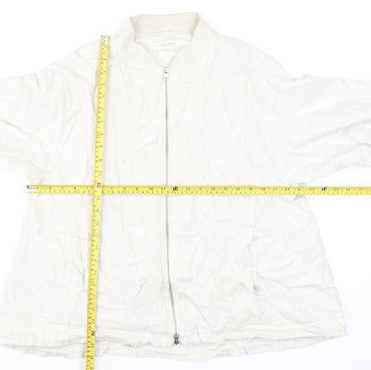 Womens UK Size L Carolyn Donnelly The Edit Beige Bomber Jacket