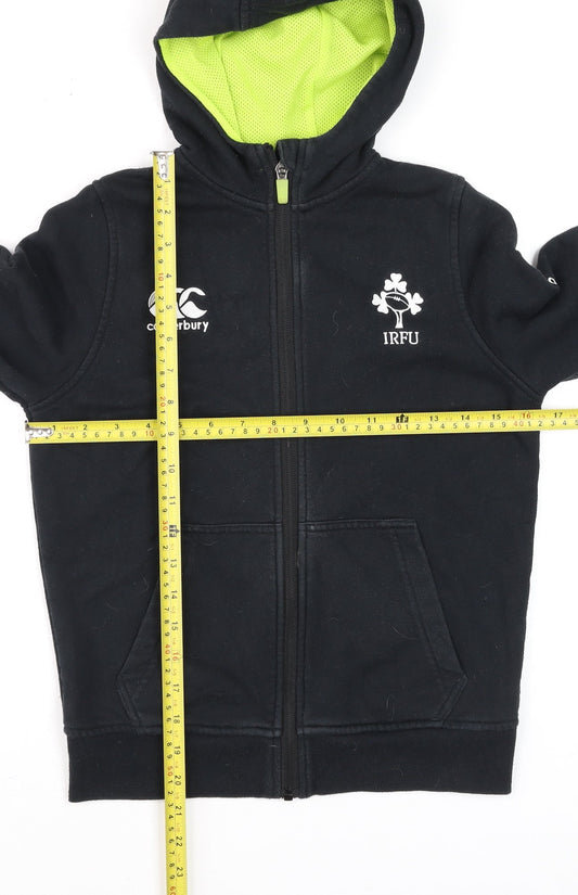 Boys UK Size 10 Years Canterbury Black Full Zip Hoodie