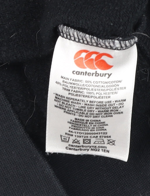 Boys UK Size 10 Years Canterbury Black Full Zip Hoodie