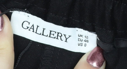 Womens UK Size 12 Gallery Regular Black Suit Trousers