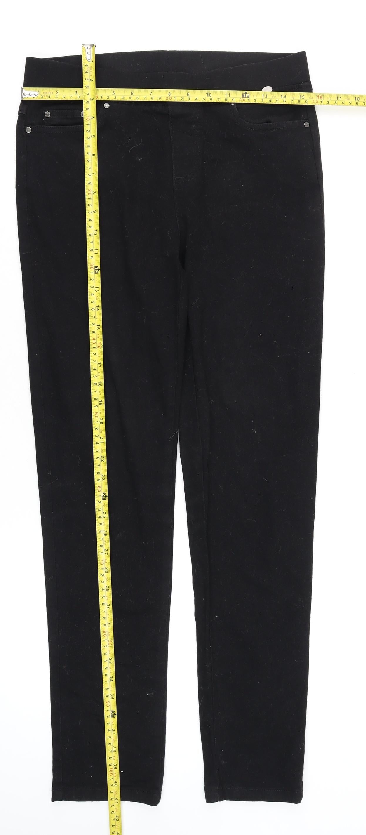 Womens UK Size 8 PINNS Slim Fit Skinny Black Jeans