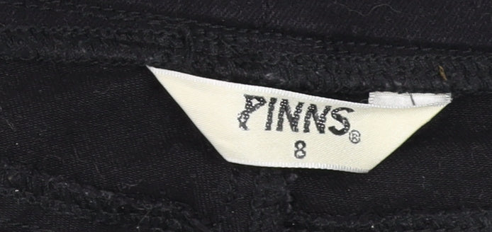 Womens UK Size 8 PINNS Slim Fit Skinny Black Jeans